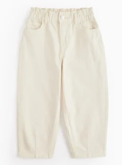 Cream Denim Barrel Leg Jeans 5 years