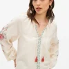Cream Embroidered Blouse 20