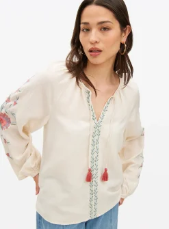 Cream Embroidered Blouse 20