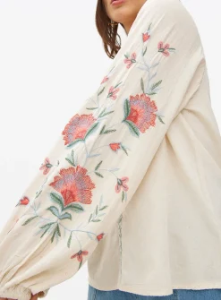 Cream Embroidered Blouse 20