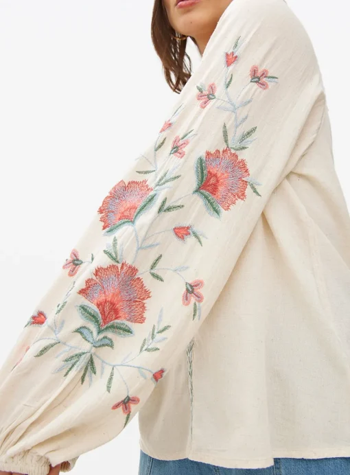 Cream Embroidered Blouse 20