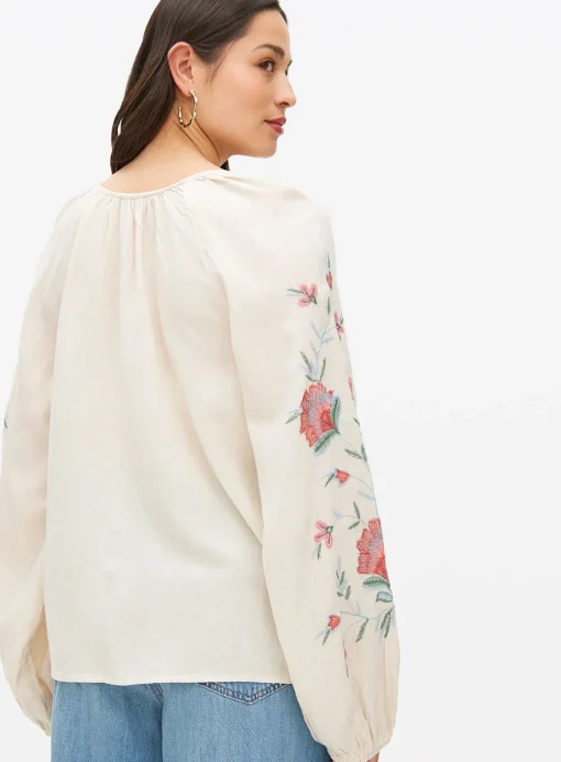 Cream Embroidered Blouse 20
