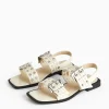 Cream Eyelet Sandals 6