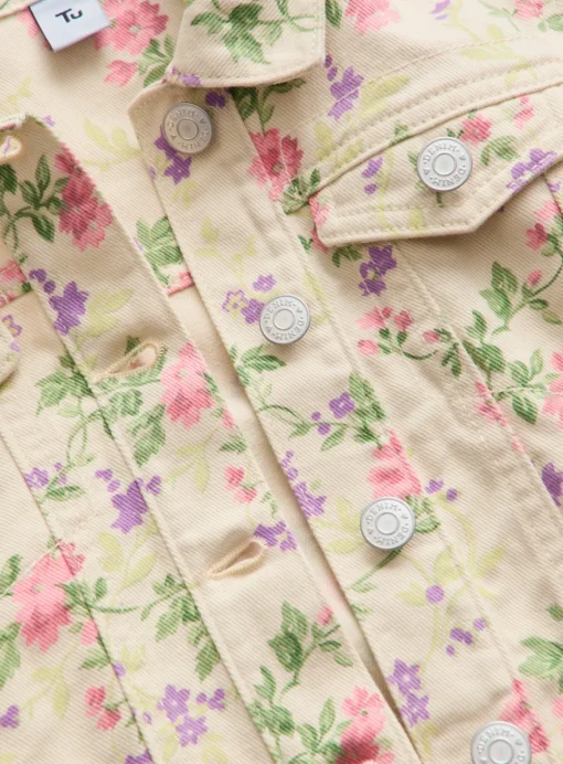 Cream Floral Print Denim Jacket 9-10 years