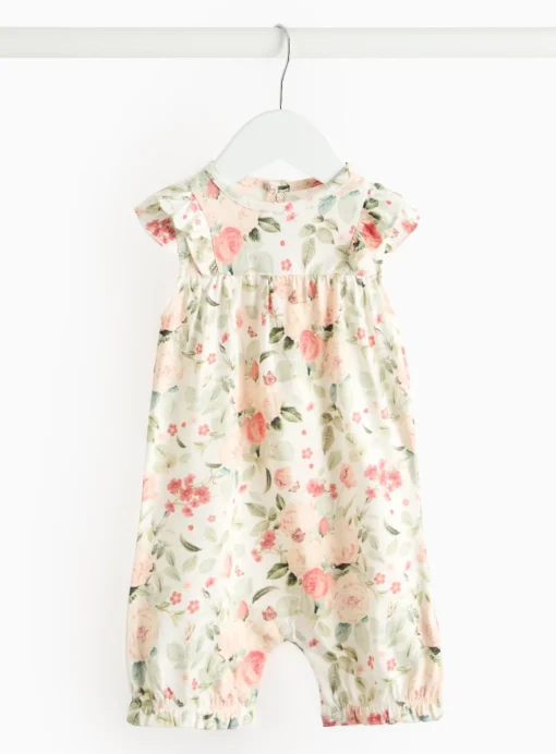 Cream Floral Print Jersey Romper 12-18 months