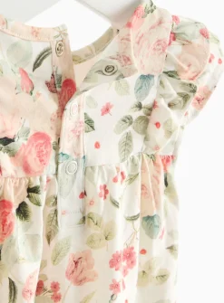 Cream Floral Print Jersey Romper 12-18 months