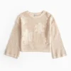 Cream Flower Crochet Look Jumper 5 years