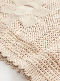 Cream Flower Crochet Look Jumper 5 years