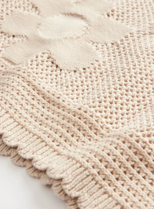 Cream Flower Crochet Look Jumper 5 years