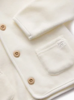 Cream Hooded Fleece Jacket 6-9 months