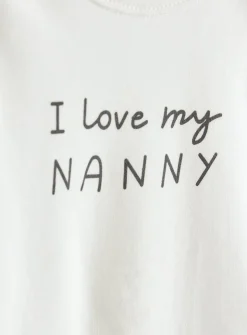 Cream I Love My Nanny Slogan Bodysuit 6-9 months