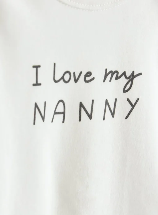 Cream I Love My Nanny Slogan Bodysuit 6-9 months