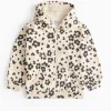 Cream Leopard Print Zip-Through Hoodie 5 years