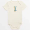 Cream Letter 'I' Cotton Bodysuit Up to 1 mth