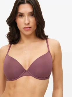 Cream, Pink & Burgundy T-Shirt Bras 3 Pack 34DD