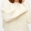 Cream Pointelle Knitted Jumper 12