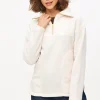 Cream Quarter-Zip Fleece Jumper M