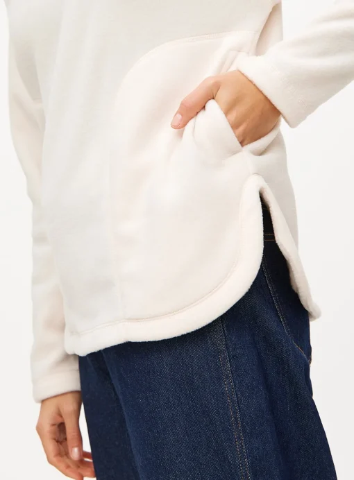 Cream Quarter-Zip Fleece Jumper M
