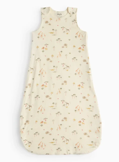 Cream Safari Print 0.5 Tog Sleeping Bag 18-24 months