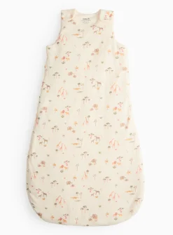 Cream Safari Print 2.5 Tog Sleeping Bag 0-6 Months