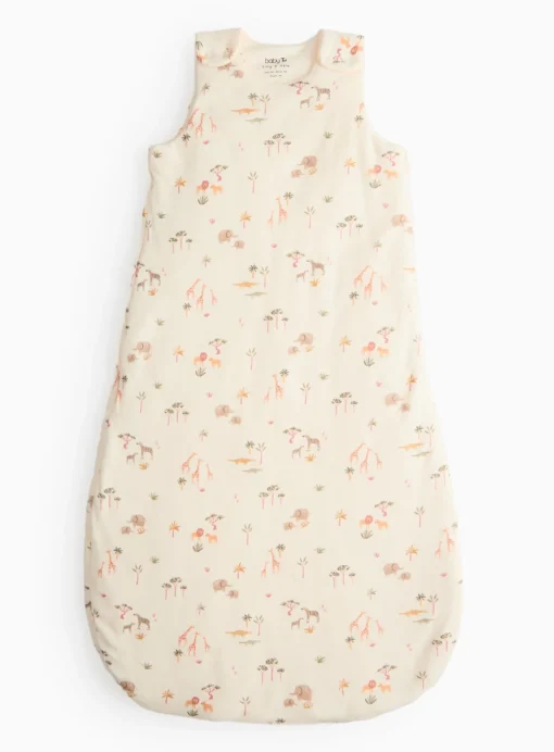 Cream Safari Print 2.5 Tog Sleeping Bag 0-6 Months
