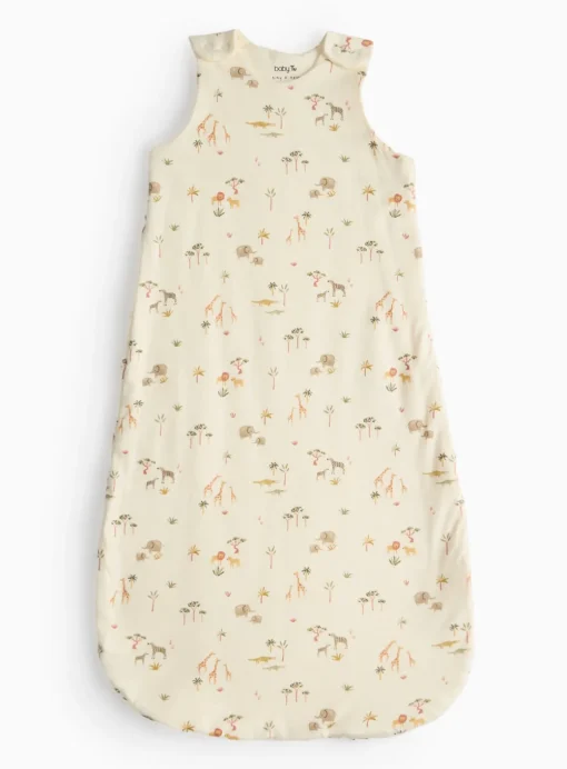 Cream Safari Printed 1.5 Tog Sleepsuit 18-24 months