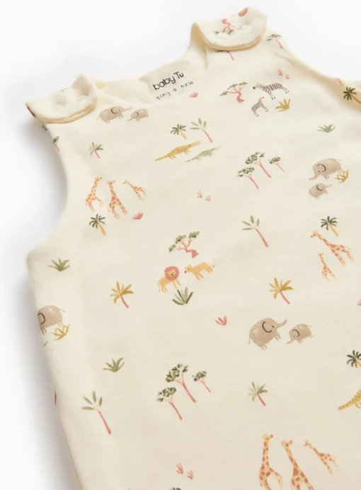 Cream Safari Printed 1.5 Tog Sleepsuit 18-24 months