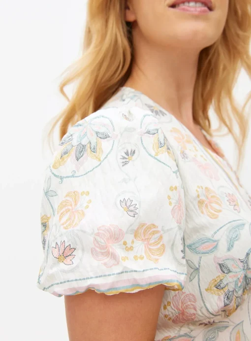 Cream Scarf Printed Midaxi Tea Dress 20R