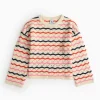 Cream Stripe Crochet Jumper 6 years