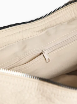 Cream Washed Cargo Shoulder Bag One Size