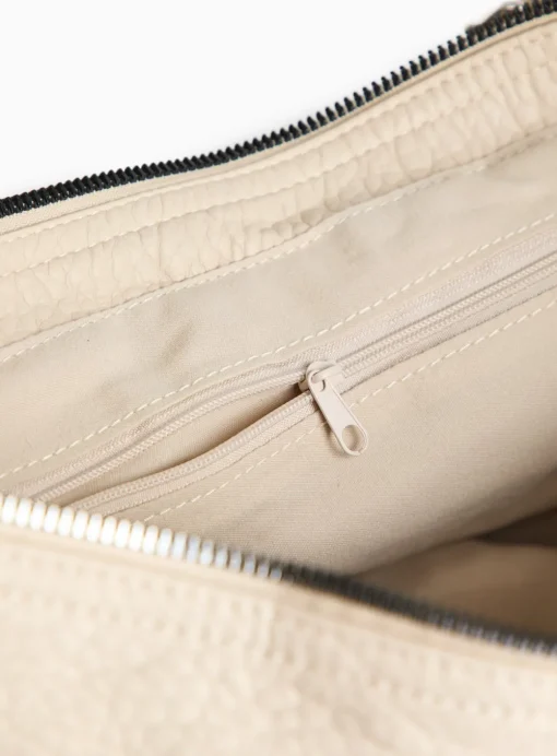 Cream Washed Cargo Shoulder Bag One Size