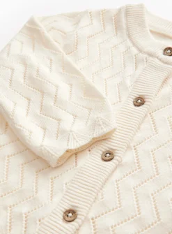 Cream Zig Zag Cardigan 12-18 months