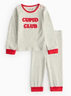 Cupid Club Print Grey Pyjama Set Up to 3 mths