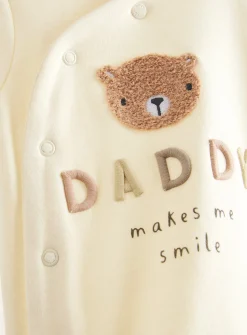 Daddy Makes Me Smile Slogan Romper 9-12 months