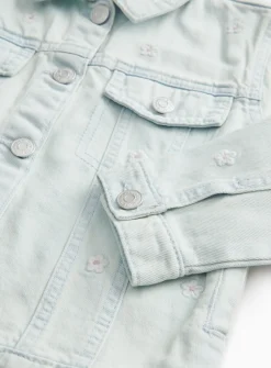 Daisy Embroidered Blue Denim Jacket 5-6 years