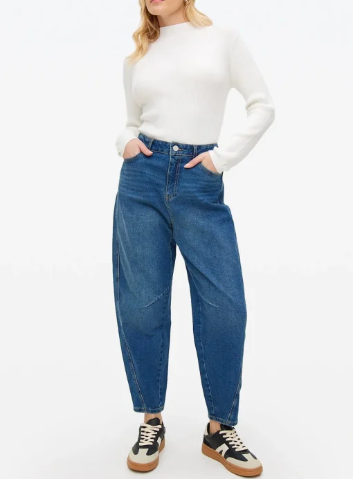 Dark Denim Barrel Leg Jeans 12R