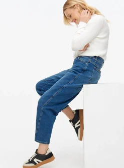 Dark Denim Barrel Leg Jeans 12R