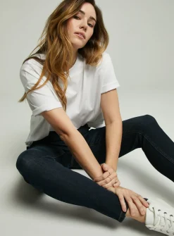 Dark Denim Skinny Jeans With Stretch 8S