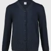 Dark Navy Pointelle Knit Cardigan 6 years