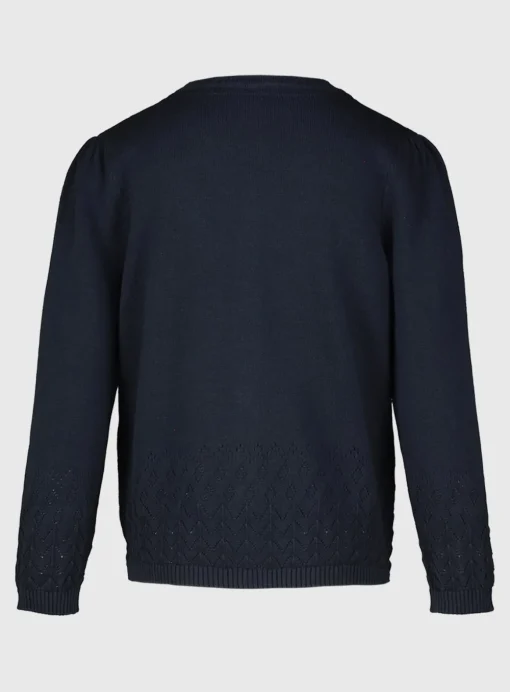 Dark Navy Pointelle Knit Cardigan 6 years