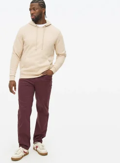 Dark Red Straight Leg Trousers 34R