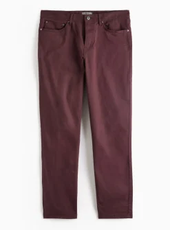 Dark Red Straight Leg Trousers 34R