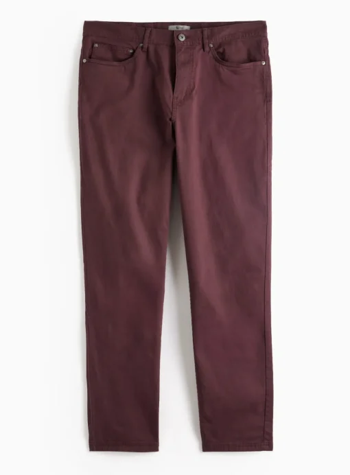 Dark Red Straight Leg Trousers 34R