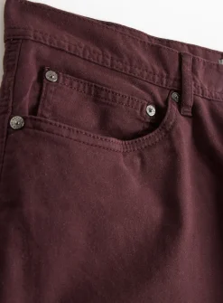 Dark Red Straight Leg Trousers 34R