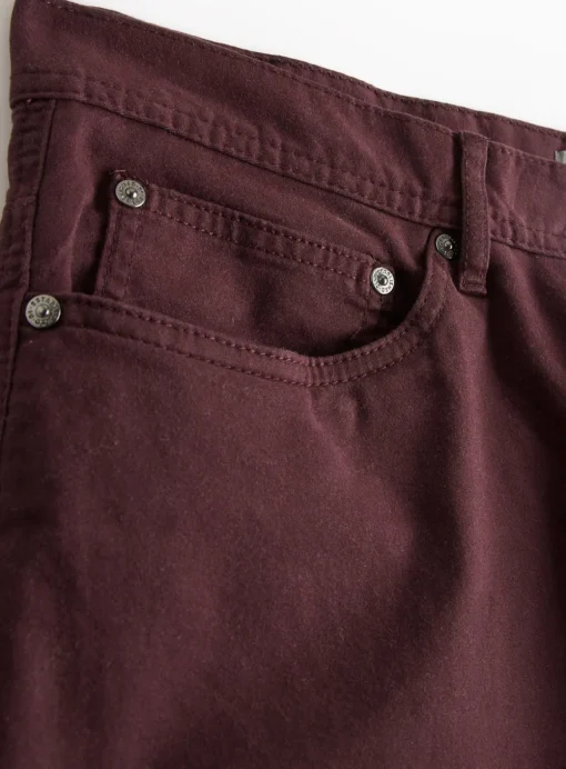 Dark Red Straight Leg Trousers 34R
