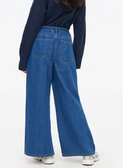 Dark Rinse Denim Ultra Wide Jogger Jeans 22R