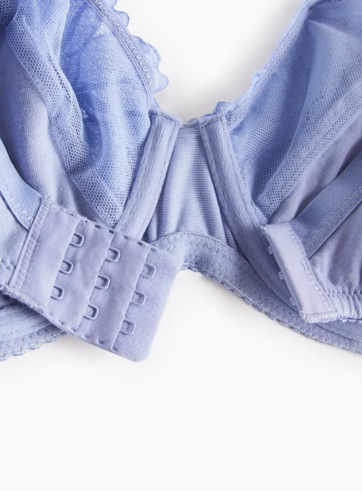 DD+ Blue Lace Underwired Full Cup Bra 38G