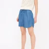 Denim Blue TENCEL™ Lyocel Pull On Shorts 18