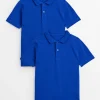 Denim Blue Unisex Polo Shirt 2 Pack 7 years