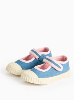Denim Chunky Sole Mary-Jane Shoes 7 Infant